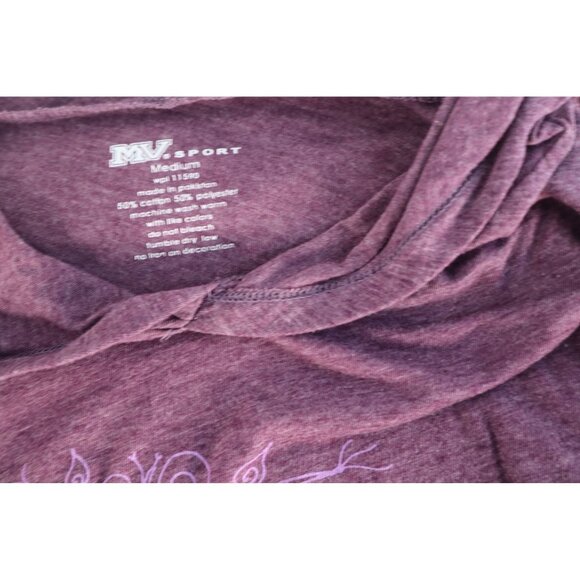Vail Colorado Hoodie Long Sleeve Purple Graphic Top V-Neck Women's Size Medium - Picture 7 of 13
